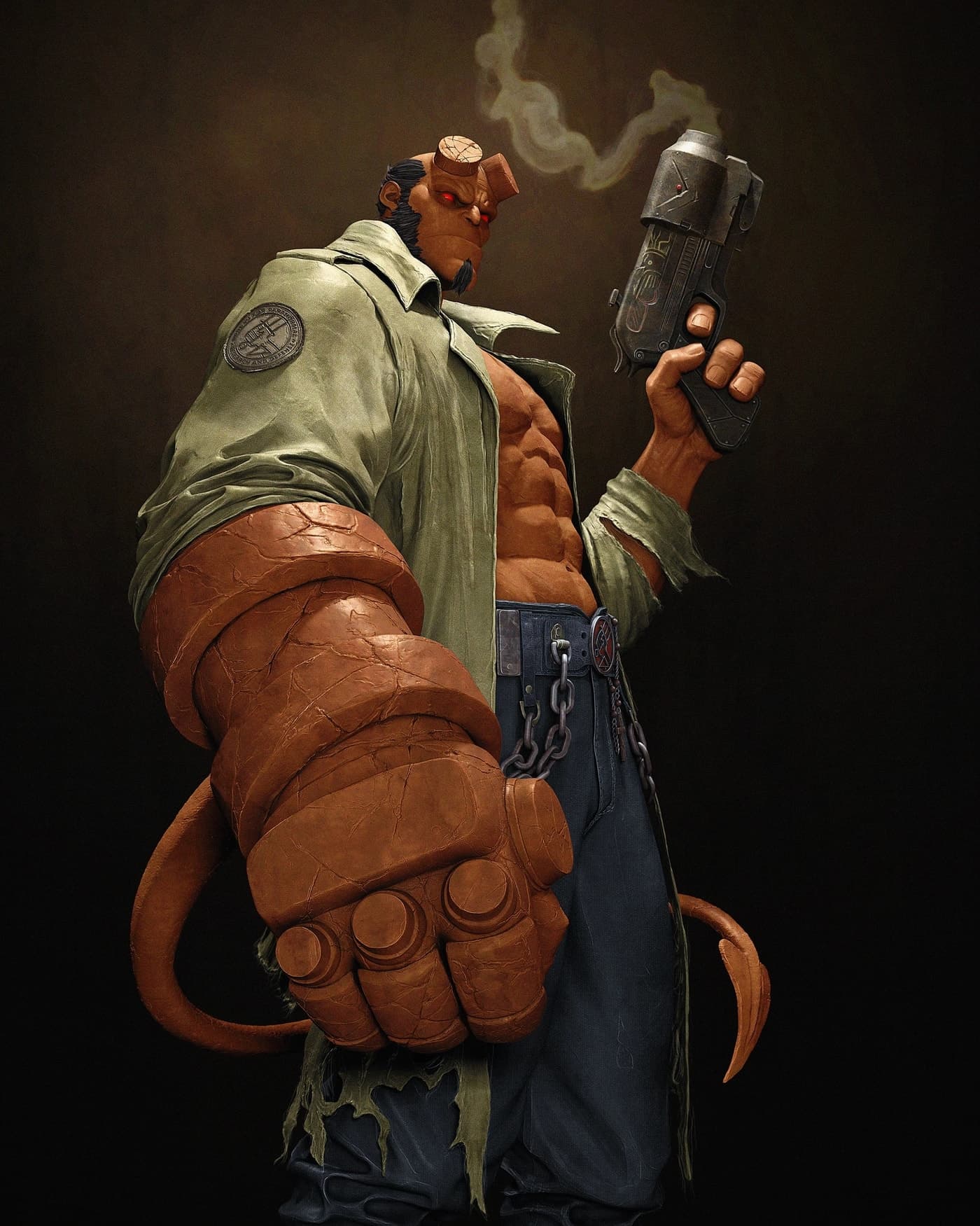Hellboy — fan art, por Thiago Alcântara