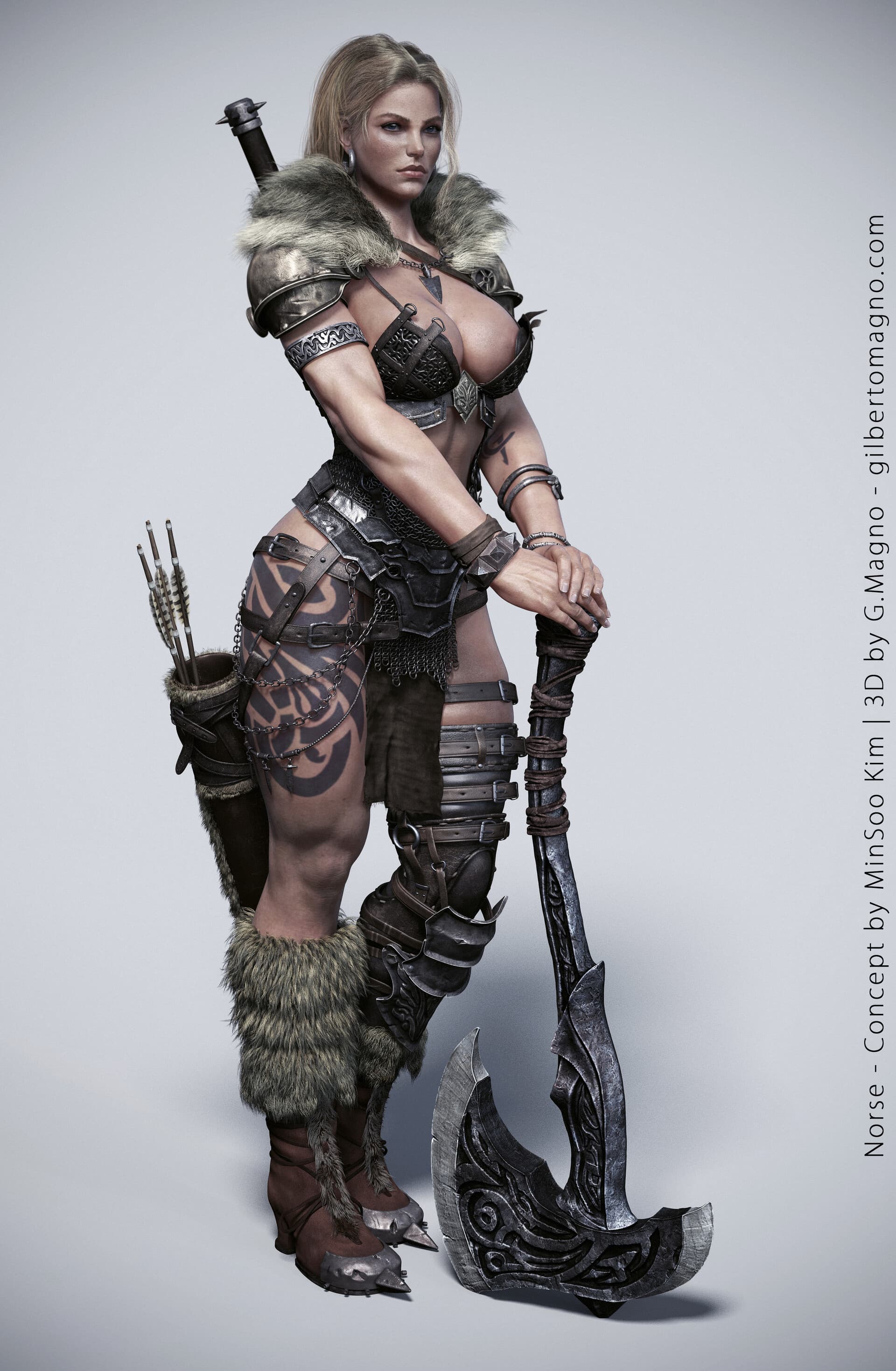 Norse — Personagem realista com armadura