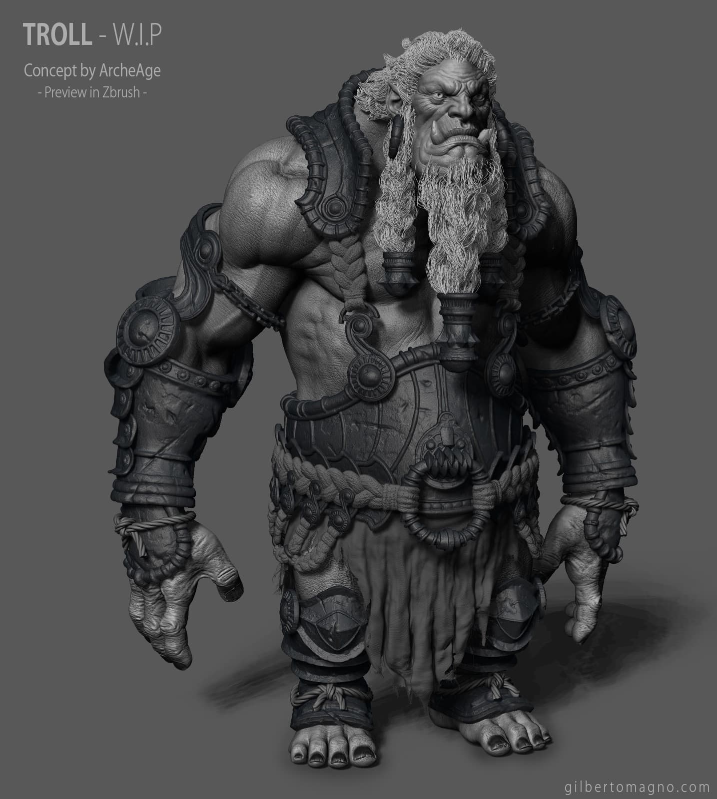 Troll — Escultura em andamento